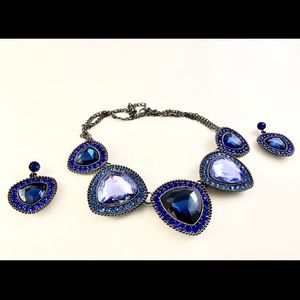 Antique Gemstone Necklace and Earring Set